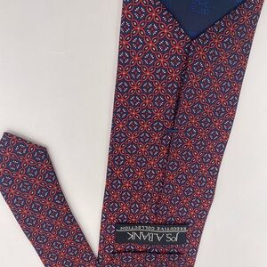 Jos. A. Bank Navy and Red Floral Tie